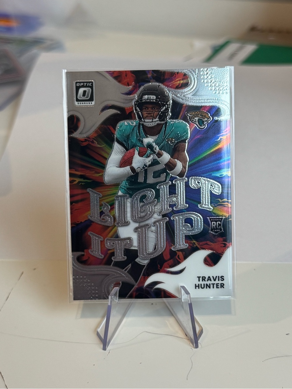 🔥 2025 Travis Hunter Panini Donruss Optic Light it Up Color Blast. Jacksonville